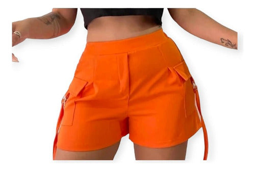 LA MODA DE CIRO Loreley Cargo Short with Bow Detail and Grommet Pockets 3