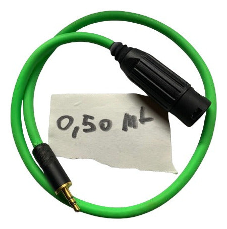 Cable Canon Xlr Macho A Miniplug 50cm Verde Fluo 0