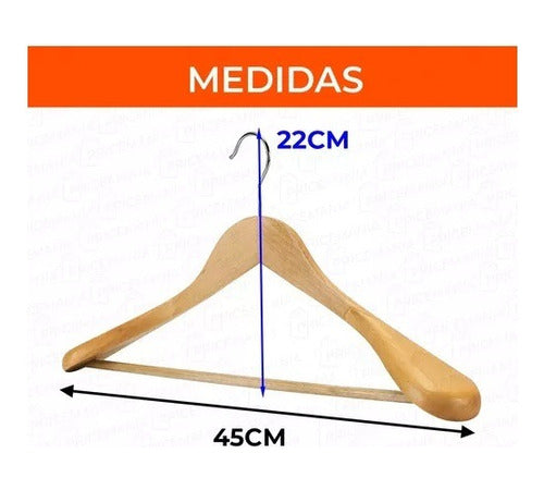 Perchas Anatomicas Saco Traje Abrigo Antideslizante X2 Unid 1