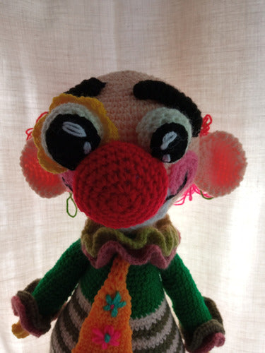 Handmade Clown Amigurumi Doll Knitted Cuddle Toy 5