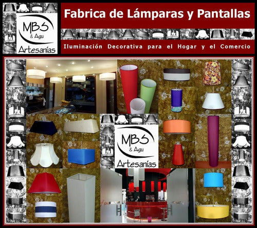 Mbs Artesanías Pantalla Para Lámpara De Pie Blanca 50-50/ 4 5 Cm Alt Pr 6