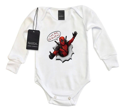 Baby Body Long Sleeve Deadpool Image Art Logo Psde9 Latinafy