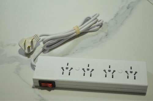 BMB Electric Group 4 Multioma Power Strip with 1.5m Cable - White/Black 0