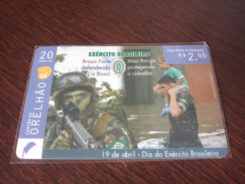 Cartão Orelhão Telefonico Dia Do Exército Brasileiro 0