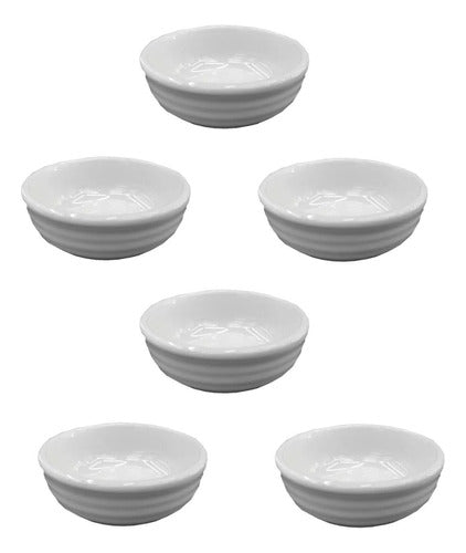 Set of 6 Mini Dip Bowl Melamine Compote Dishes 6 X 2.5 cm 0