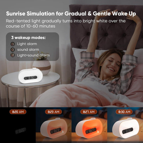 Reloj Despertador De Amanecer Para Dormitorio De Ninos, Adul 1