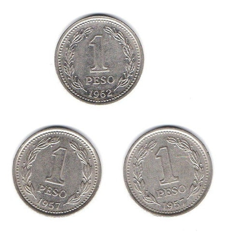 Monedas De Un Peso 1957 Y 1962 Lote 0