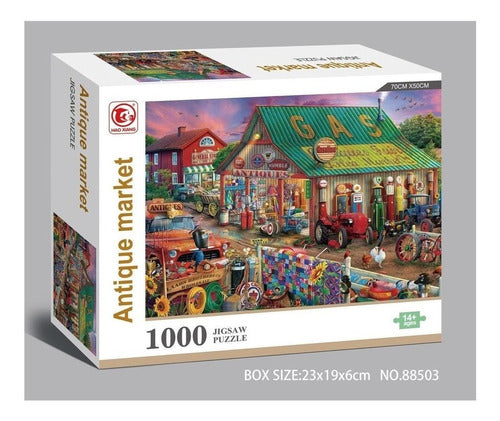 HOA XIANG Puzzle 1000 Piezas Mercado De Antigüedades 1