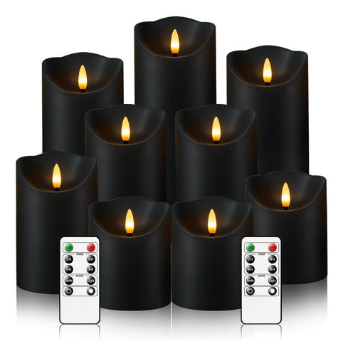 Velas Led Con Temporizador Y Control Remoto, 9 Piezas Variad 0