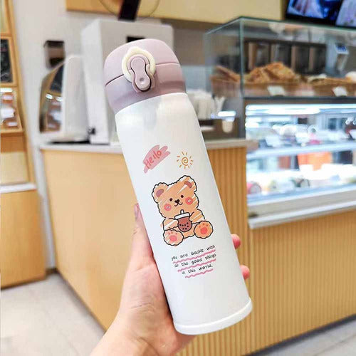 Matzuno Kids 500ml Stainless Steel Insulated Bottle with Lockable Spout 19