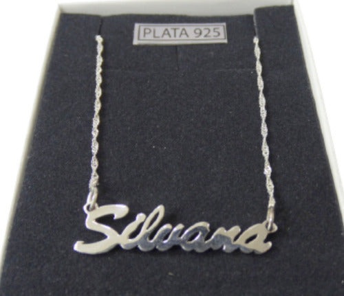 Conjunto Dije Nombre Con Cadena Plata 925 Garantía Estuch 0