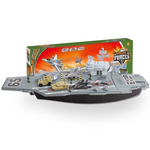 Special Forces Military Aircraft Carrier Playset for Kids - New 0