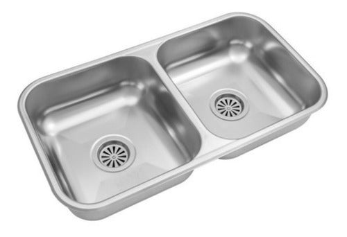 Johnson Acero Kitchen Double Sink CC37 430 Stainless Steel 71x37x15 cm 0
