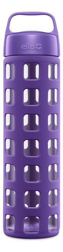 Ello Pure Water Bottle Glass with Lid 20 oz Grape 0