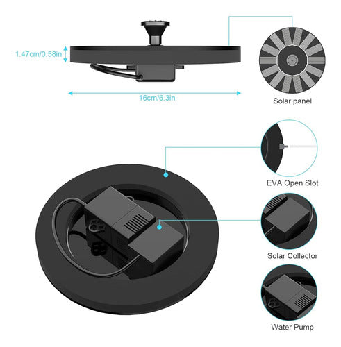 ~? Fuentes Solares, Bomba De Fuente De Baño De Pájaro Con En 3