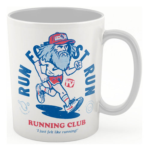 Sublifreaks Taza De Ceramica - Forrest Gump Run Forrest Run Caricatura 0