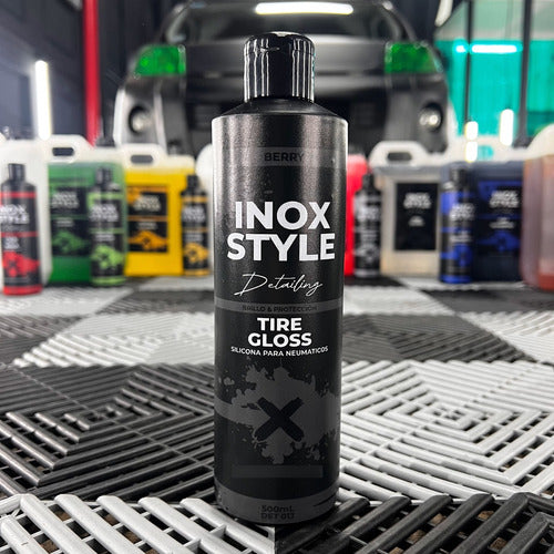 INOX STYLE Tire Gloss - Silicona Neumaticos 500ml + Brillo Cubiertas Auto Detailing 1