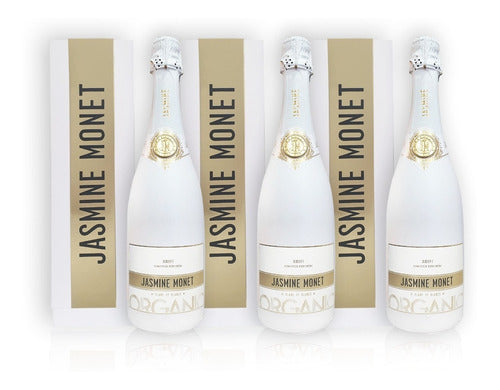 Jasmine Monet Champagne White with Case Kit x3 750ml 0