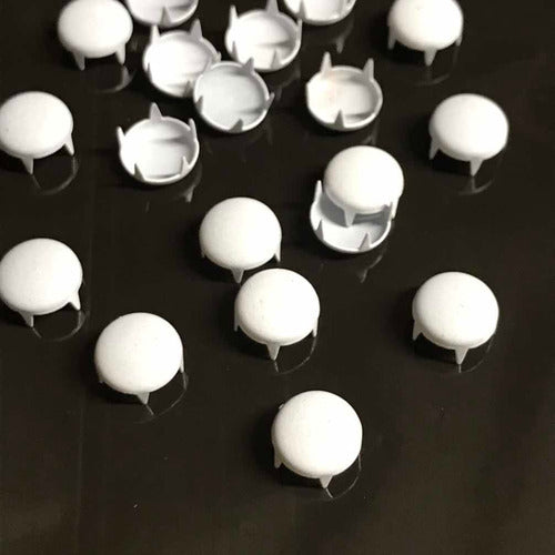 100 Units 9.5mm Dome-shaped Rivets. Painted Black-White 3