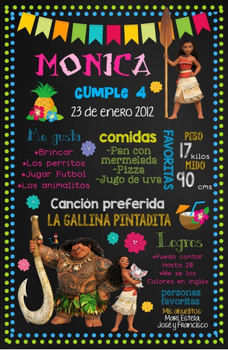 Pizarra Poster Mohana Editable 0