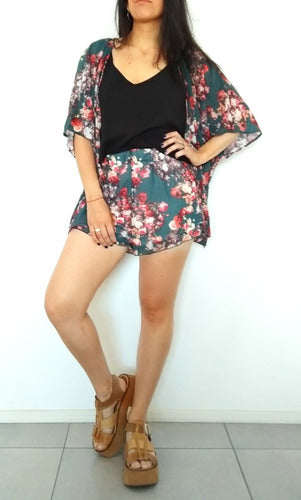 Zefrom Gasa Floreado Kimono Short 0