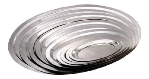 Enesa Oval Stainless Steel Serving Tray 42 Cm 1