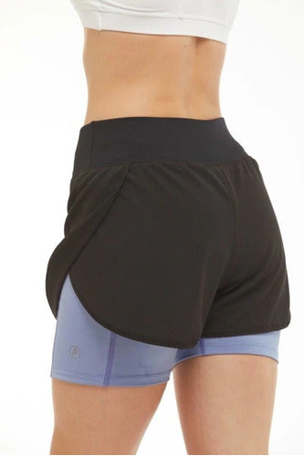 APTITUD Short Aptitud Ciclista Negro Lavanda Mujer 1