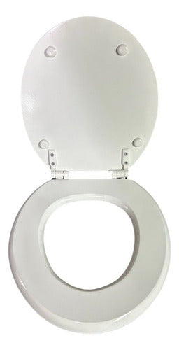 Fhavil Wooden Toilet Seat with PVC Hardware for All Models 0