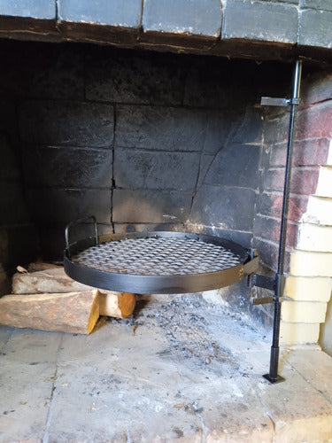 Parrilla Redonda De 38 Cm Con Soporte Para Estufa A Leña 6