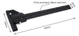 Geynutaly Aluminum Rule for Measuring Depth and Width with Scale 6