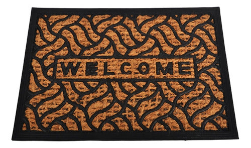 Karina Echt Rustic Coco Rubber Welcome Mat 40x60 0