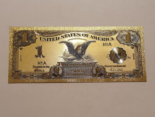 1899 Collectible 1 Dollar Bill with Gold Details 1