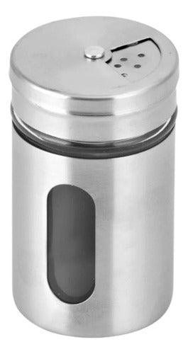 Benabi Glass and Stainless Steel Salt and Pepper Shaker - 100ml 0