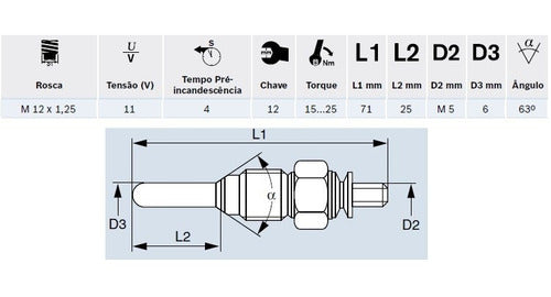 Bujia Precalentadora Fiat Motores 1.3 Y 1.7 Diesel 2