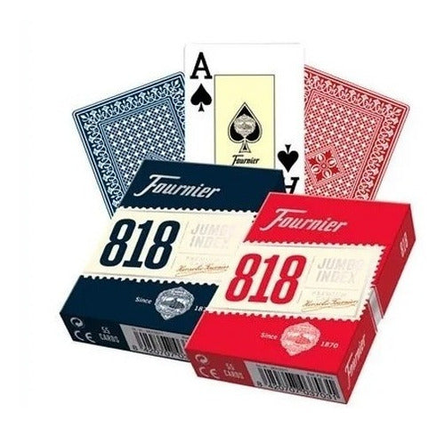 Fournier Pack 2 Mazos Carta 818 Naipe Poker Blackjack 0