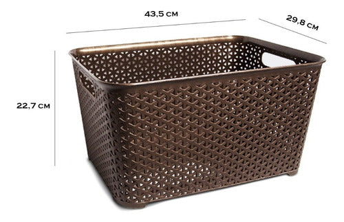 Plastic Rattan Organizer Basket Medium Size by Colombraro 8