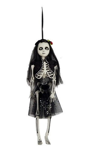 Halloween Black Widow Skeleton Doll Hanging Decoration 1