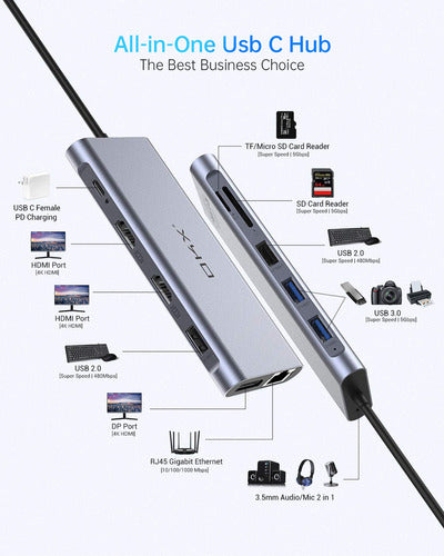 OKX USB C Docking Station, USB C Docking Hub 1