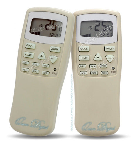 Queen Digital Remote Control for Air Conditioner - Compatible with Sunny Electrolux 0