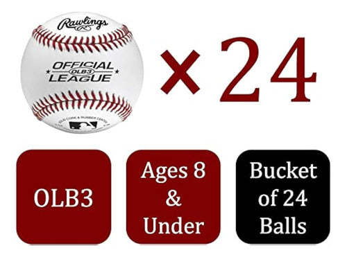 Rawlings Olb3buck24 - Bolas De Béisbol, Liga 1