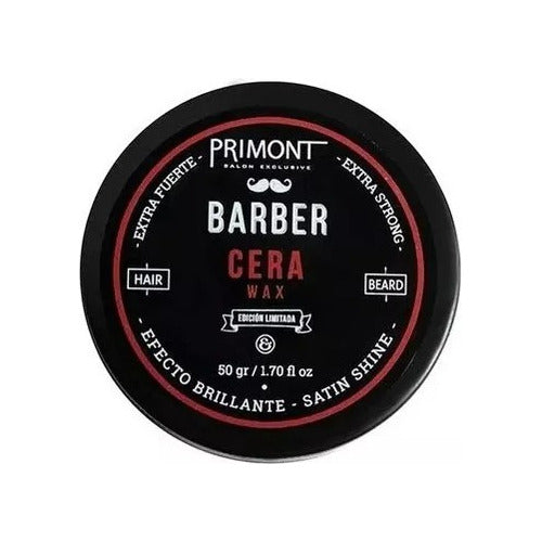 Kit Primont Barberia Exhibidor Shampoo Balsam Pomada Extras 5