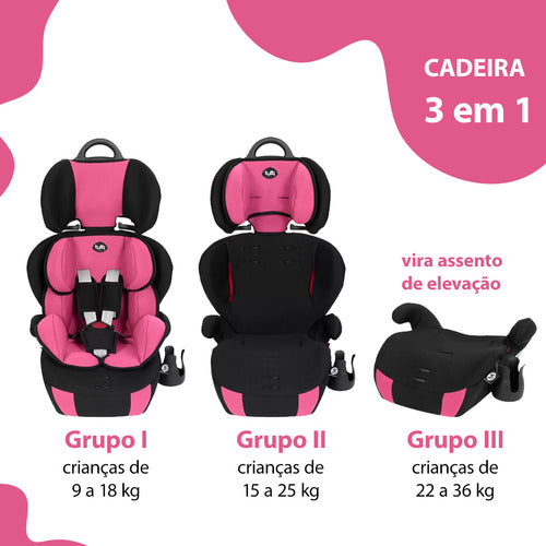 Cadeira Para Auto Versati Rosa (9 A 36 Kg)- Tutti Baby 6