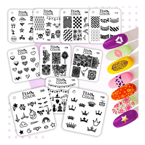 Fem Color Kit 12 Acrylic Plates Lefemme 0