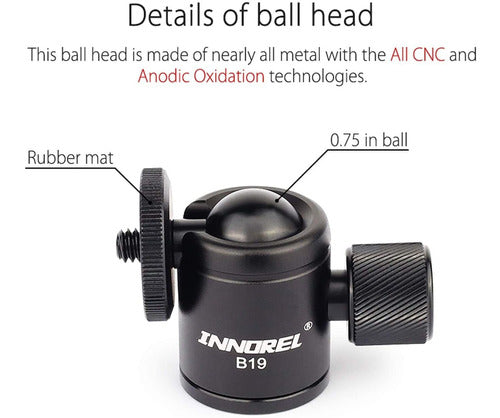 Innorel B19 Mini Tripod Ball Head 4