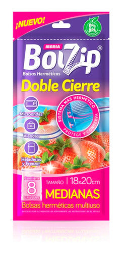 Bolsas  Bolzip Doble Cierre Mediana X 8 Unidades 15x20 0