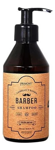 Kit Primont Barberia Exhibidor Shampoo Balsam Pomada Extras 1