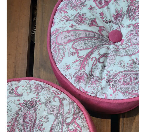 Exclusive Round Decorative Cushions by Le Cottonet for Chairs 158
