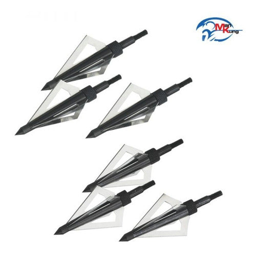 Set of 3 Stainless Steel 3-Blade Hunting Arrow Tips for Crossbow Bow 2