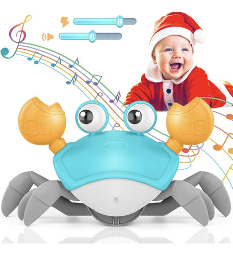 Cute Crab USB Charging Crawling Toy with Lights and Music 0