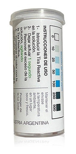 Test Instantaneo Tiras Reactivas D. De Cloro 500ppm - 25u 2